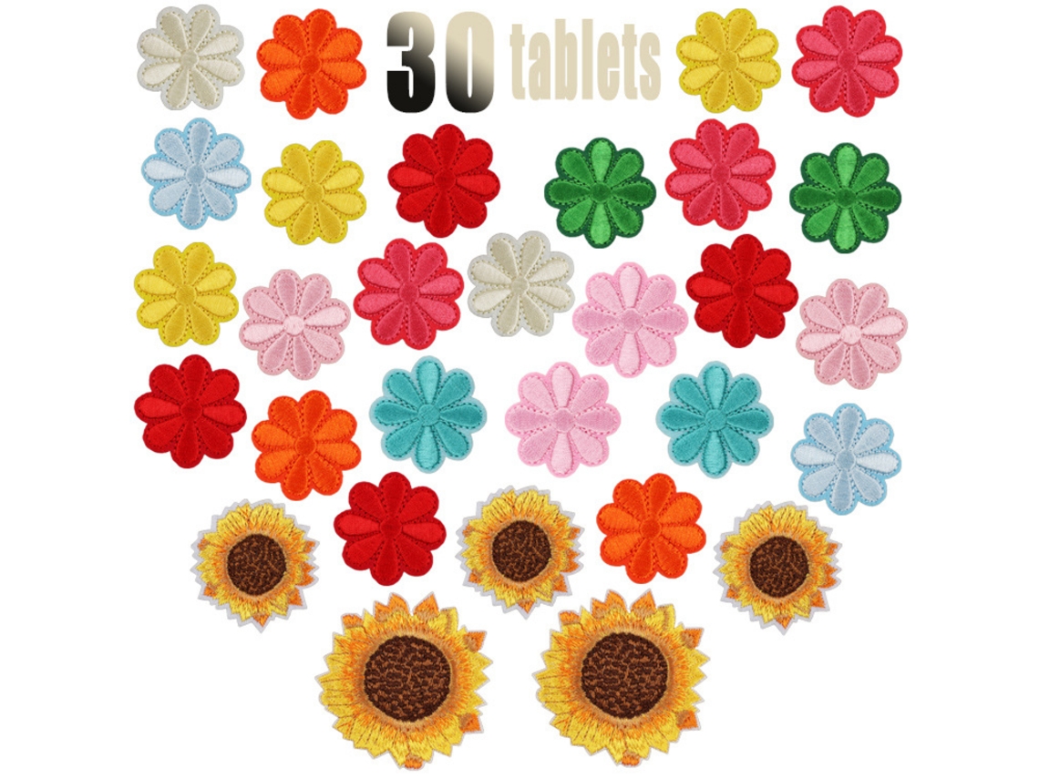 Lurelia Patches Bordados Termocolantes Multicolorido Roupas Acessórios