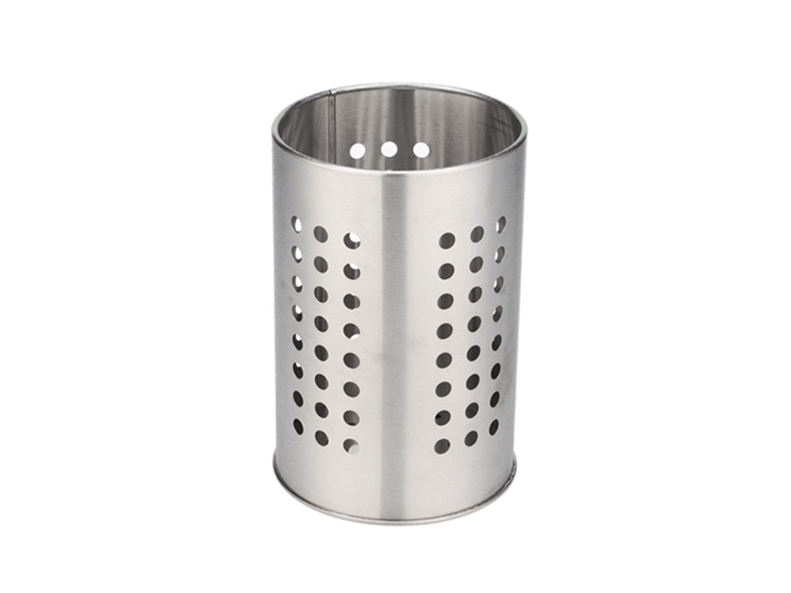Suporte para Utensílios de Cozinha em Aço Inoxidável com Furos para Chopsticks, Escovas e Armazenamento com Marca