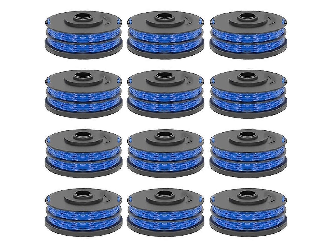 Conjunto De 12 Carretéis De Fio De Corte Rac123 Para Aparadores De Grama Ryobi Rlt6030, Rlt5127, Rlt5027, Rlt4125 E Rlt4027.