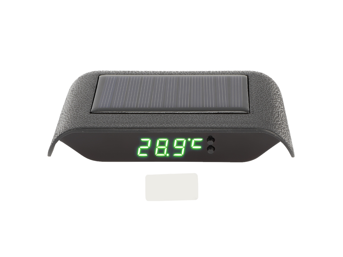 Relógio Solar Digital LED para Carro, Verde, Acessório Decorativo S/MARCA