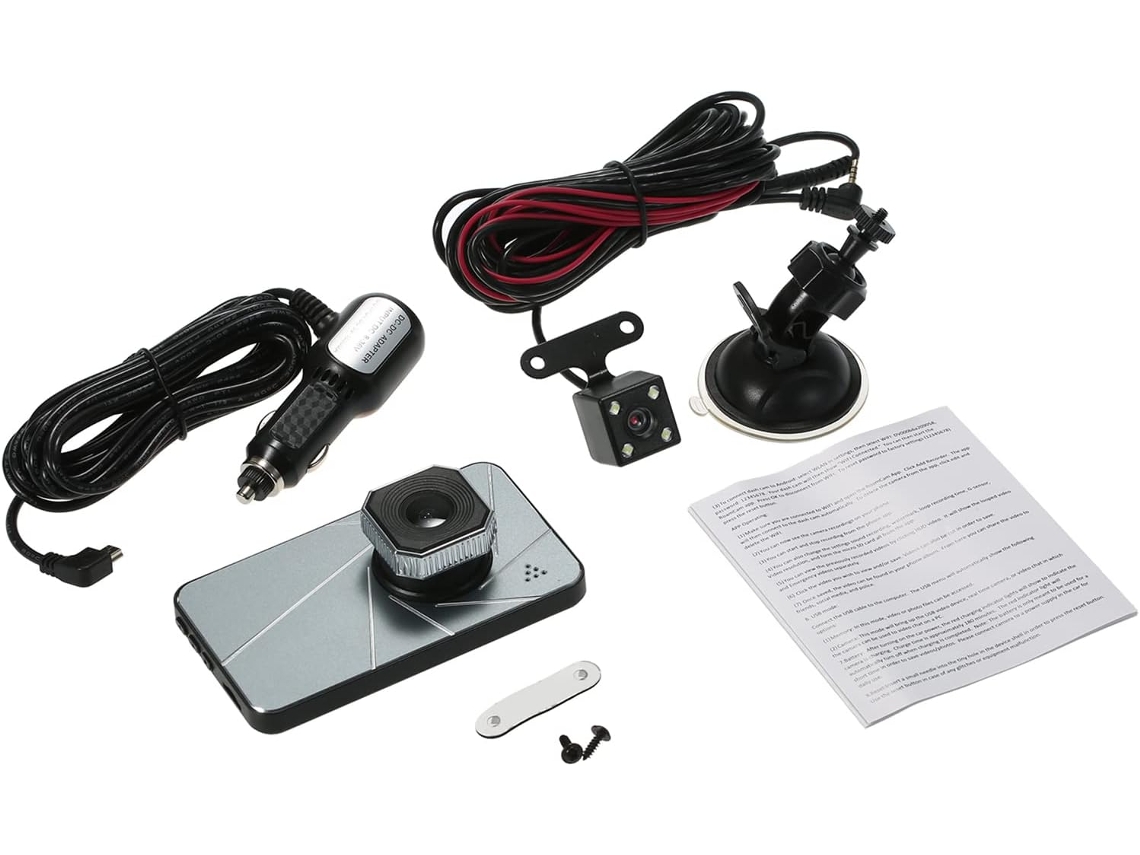 Câmera Tableau De Bord 1080p Fhd Dvr 4 Bolsas, Com Registro Em Boucle, Captador G, Monitor Estação, Vision
