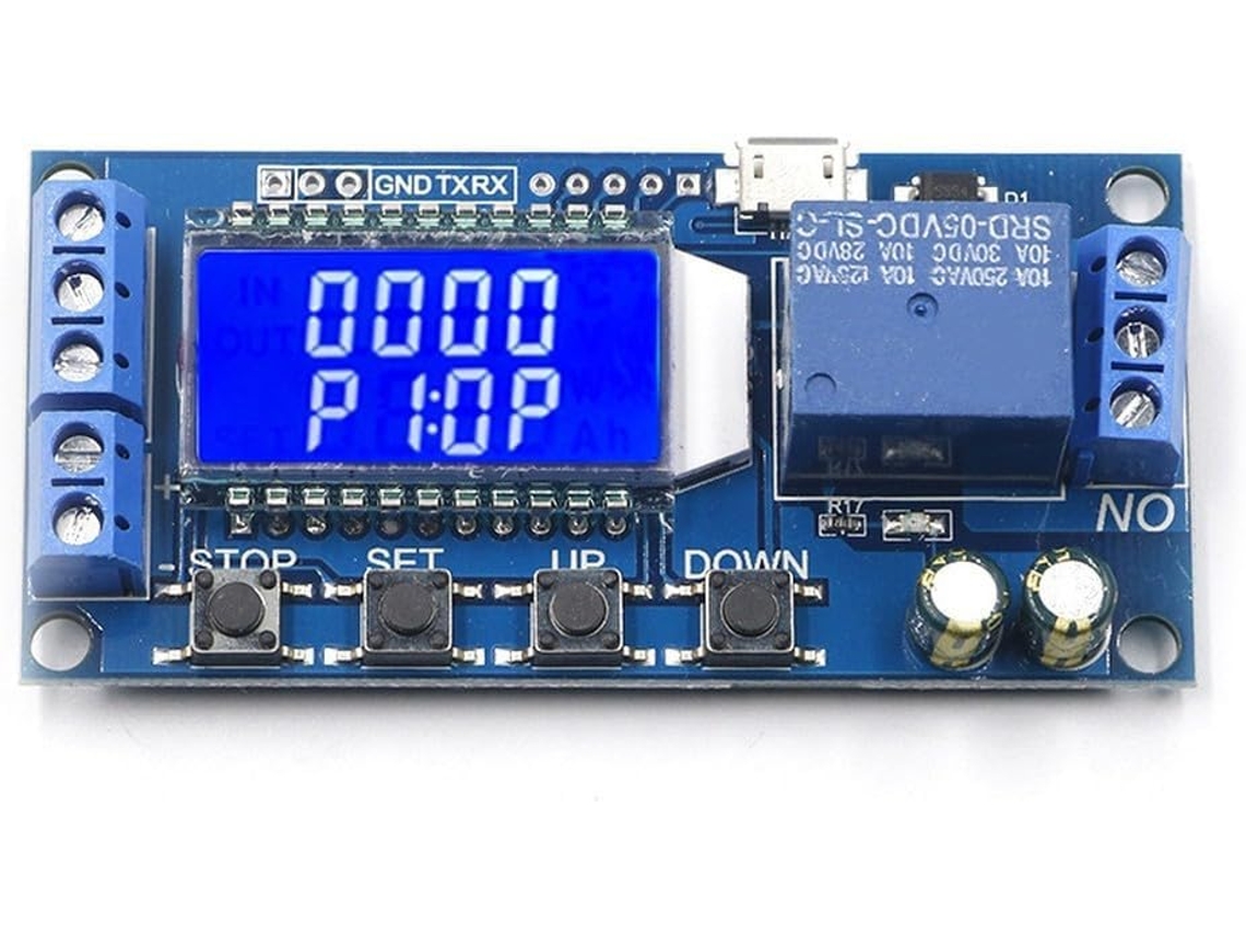 Módulo De Relé Temporizador 5v 12v 24v Dc6-30v Com Display Lcd