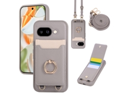 Capa Chrui Para Google Pixel 9a, Suporte Cartão - Cinzento