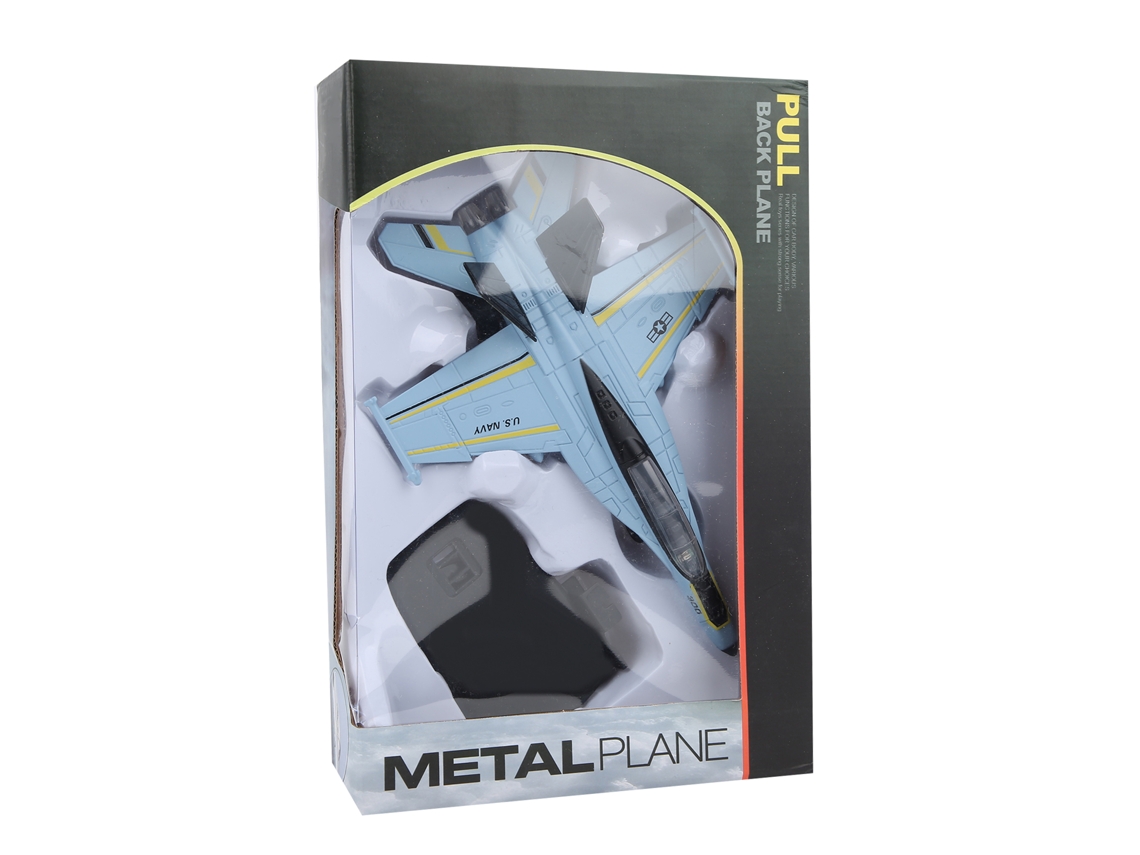 Mali model Avião de Liga com Efeito de Luz e Som Pull Back Brinquedo para Crianças Azul