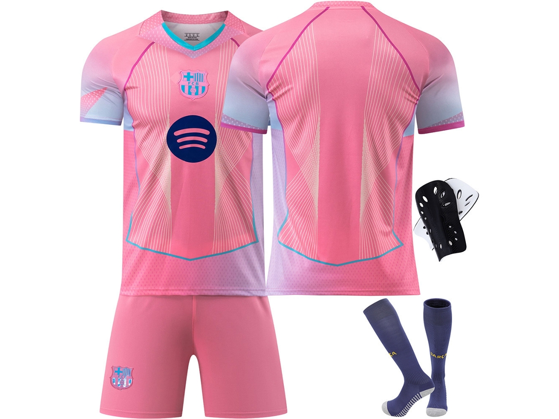 Camisa Especial Rosa Do Barcelona 2526 Personalizável (não Oficial) Tamanho 140 (130cm-140cm)