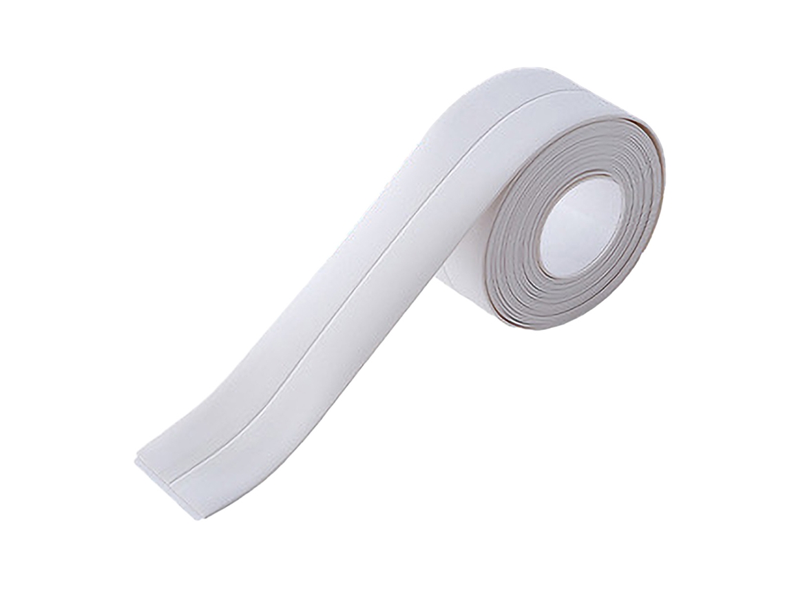 1 Rolo (branco) De Fita De Vedação Autoadesiva Em Pvc Para Juntas, De Decorativa À Prova D'água (320*3,8cm)