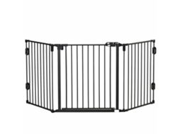 Grade Automática Portátil Para Cães: 3 Painéis Ajustáveis, 202,5x76cm.