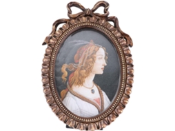 Moldura Retrô Simples Resina Decoração Parede Escritório Oval Casa GOKOCO
