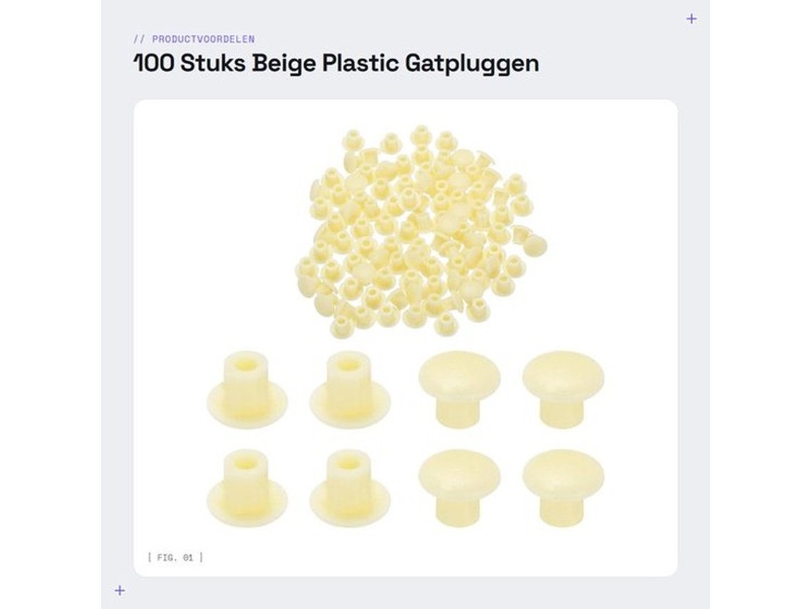 Rústico Gatpluggen 100 Unidades - Pluggens Redondos de Silicone - Vedação Pluggens - Pluggens Impermeáveis - Antidiefstal Torno Furos - Appropri