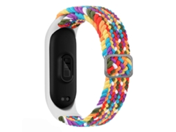 Pulseira De Nylon Trançado Ajustável E Elástica Para Xiaomi Mi Band 7