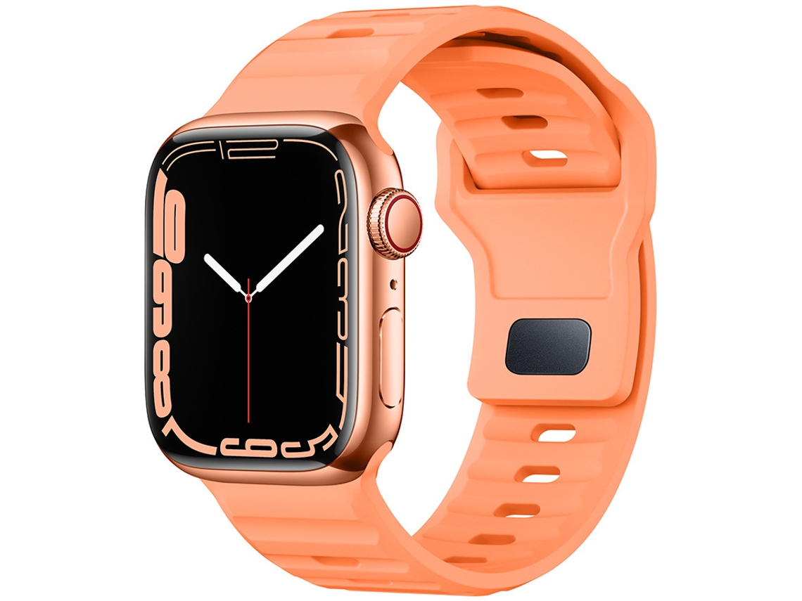 Bracelete Para Apple Watch 38/40/41/42mm Laranja Claro Cuich