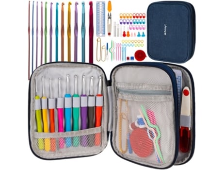 Conjunto Crochet em Pasta 86 Peças RUHHY