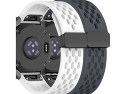 Pack 2X Bracelete Snapflow para Garmin D2 Delta Branco e Cinzento VEANXIN
