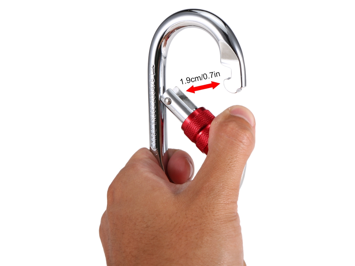 Carabiner de Portão com Trava 25kn Alumínio Resistente S/MARCA