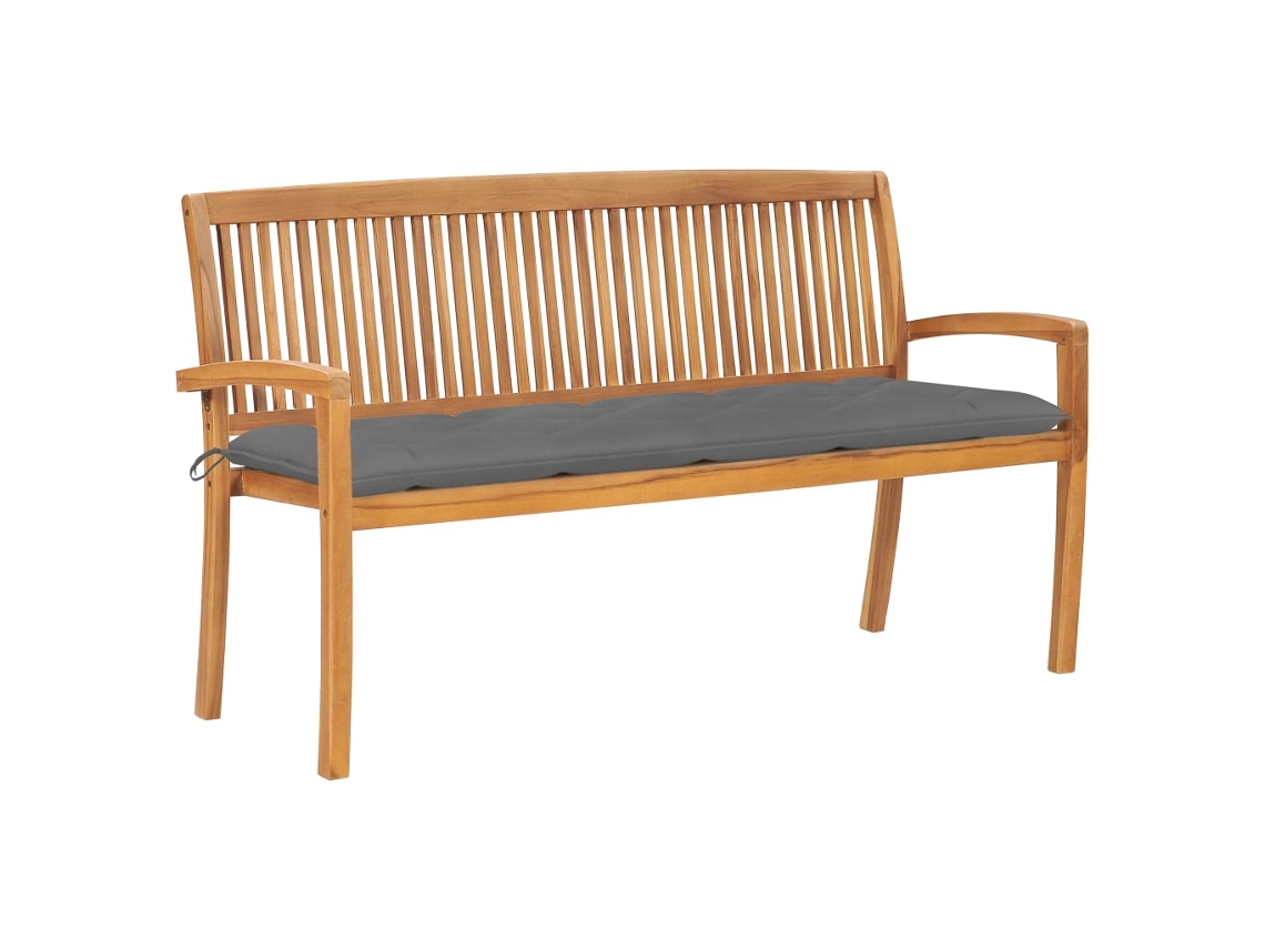Banco de exterior VIDAXL Brown Teca (159x57.5x90 cm)