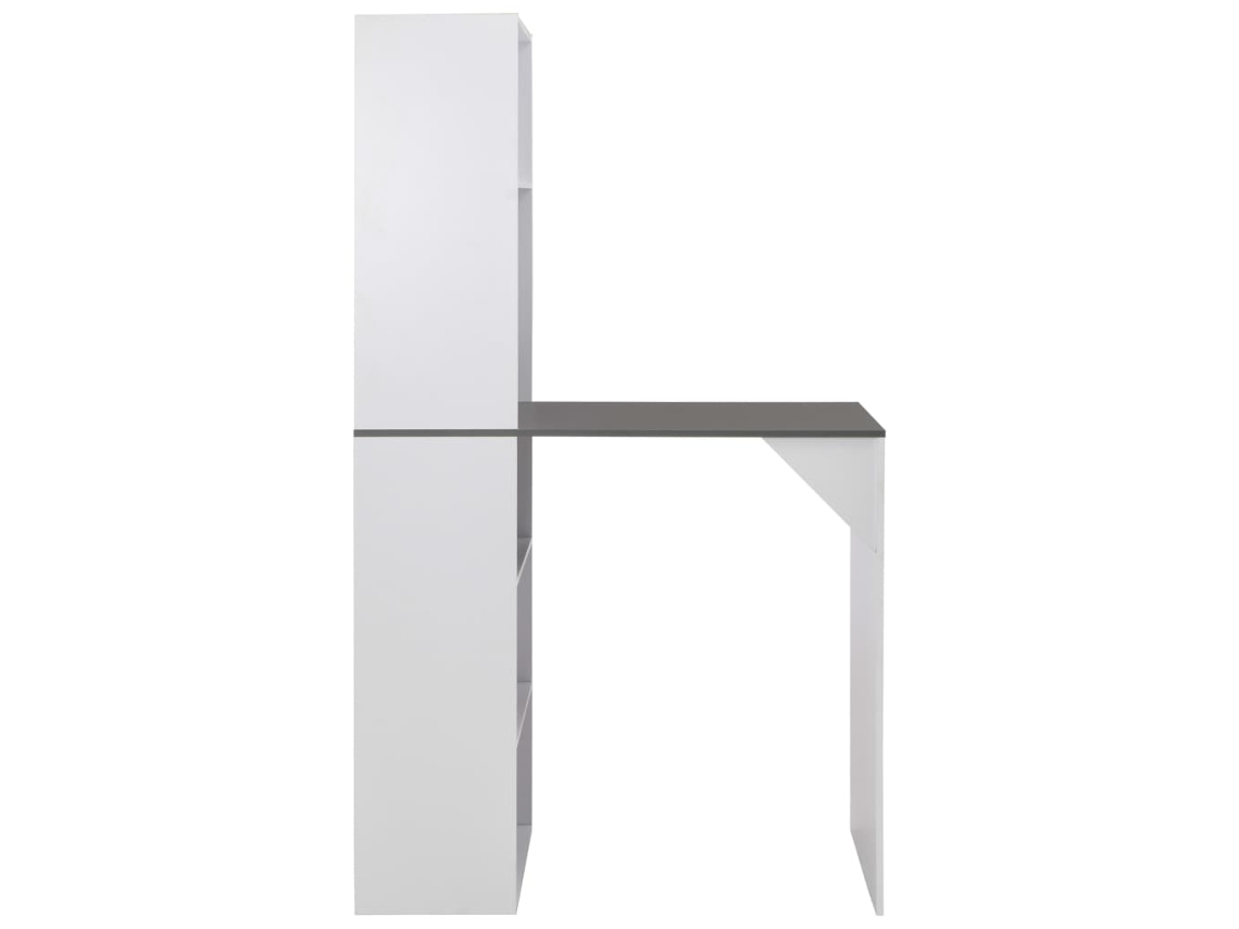 Mesa de bar com armário 115x59x200 cm branca MAISON EXCLUSIVE