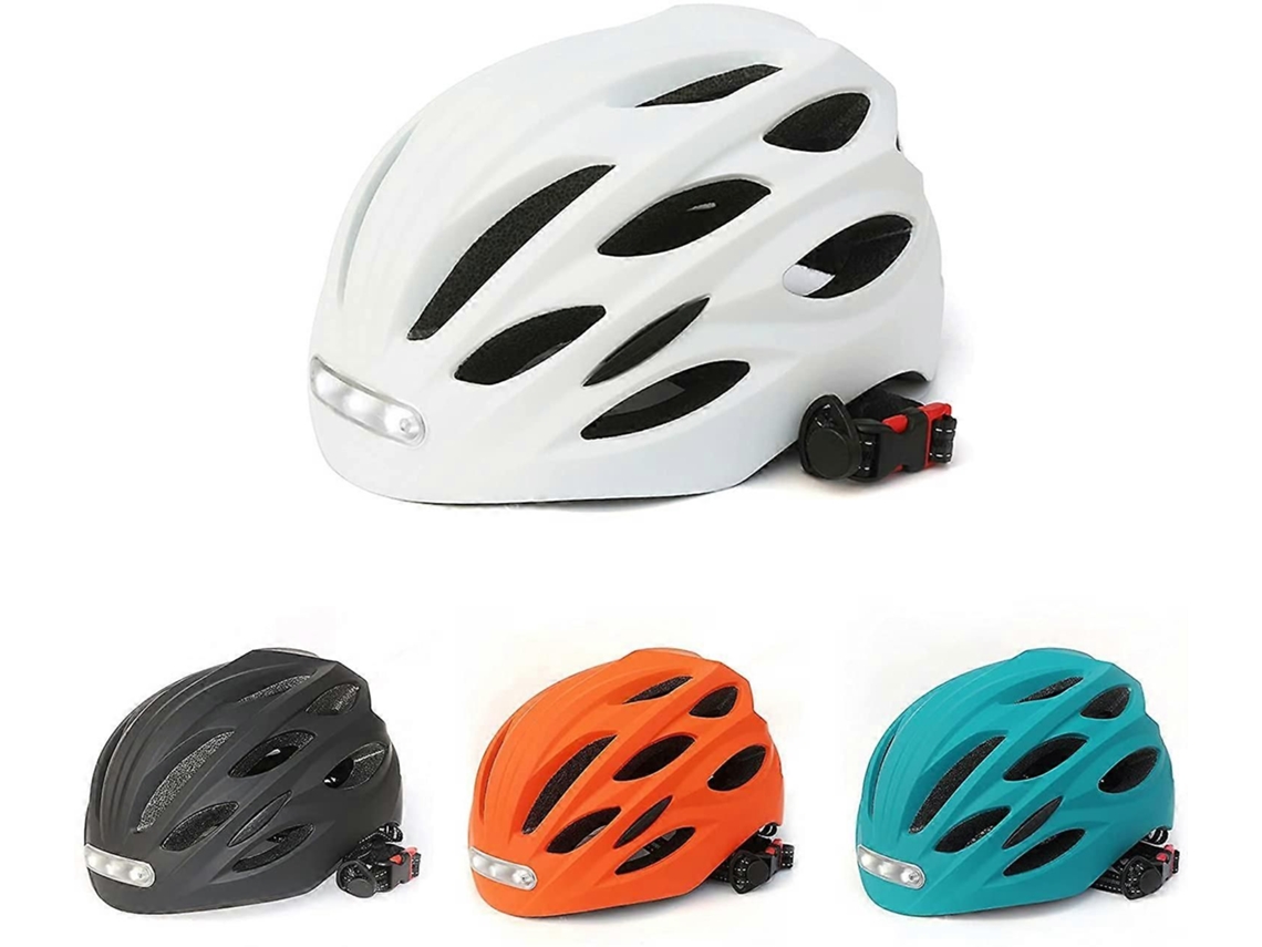 Capacete de Bicicleta com Farol e Luz Traseira, Leve, com USB, TAISHENGDA