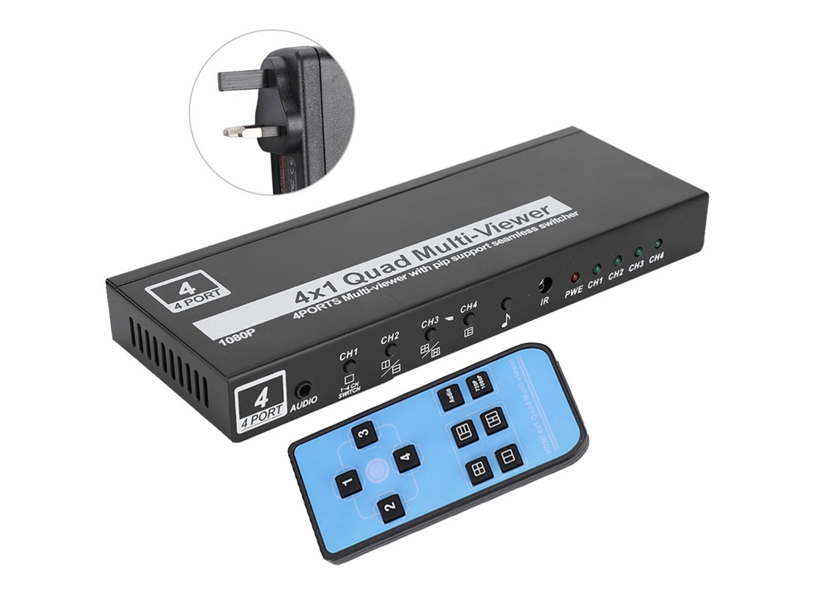 Hdmi 4x1 Multi-visualizador Quad (comutação Sem Costura, Divisão De Múltiplas Telas)