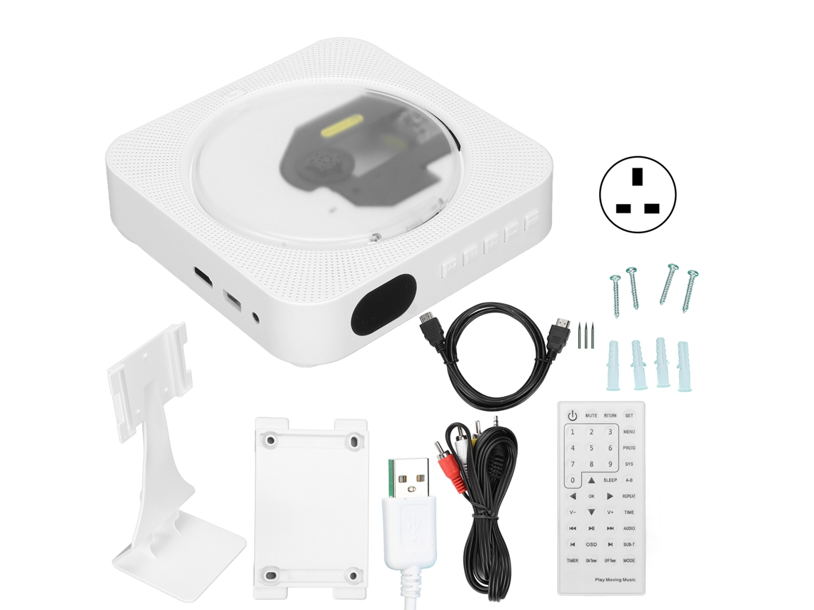 Player de Dvd EOOCOO (reprodução de Música Bluetooth em Parede)