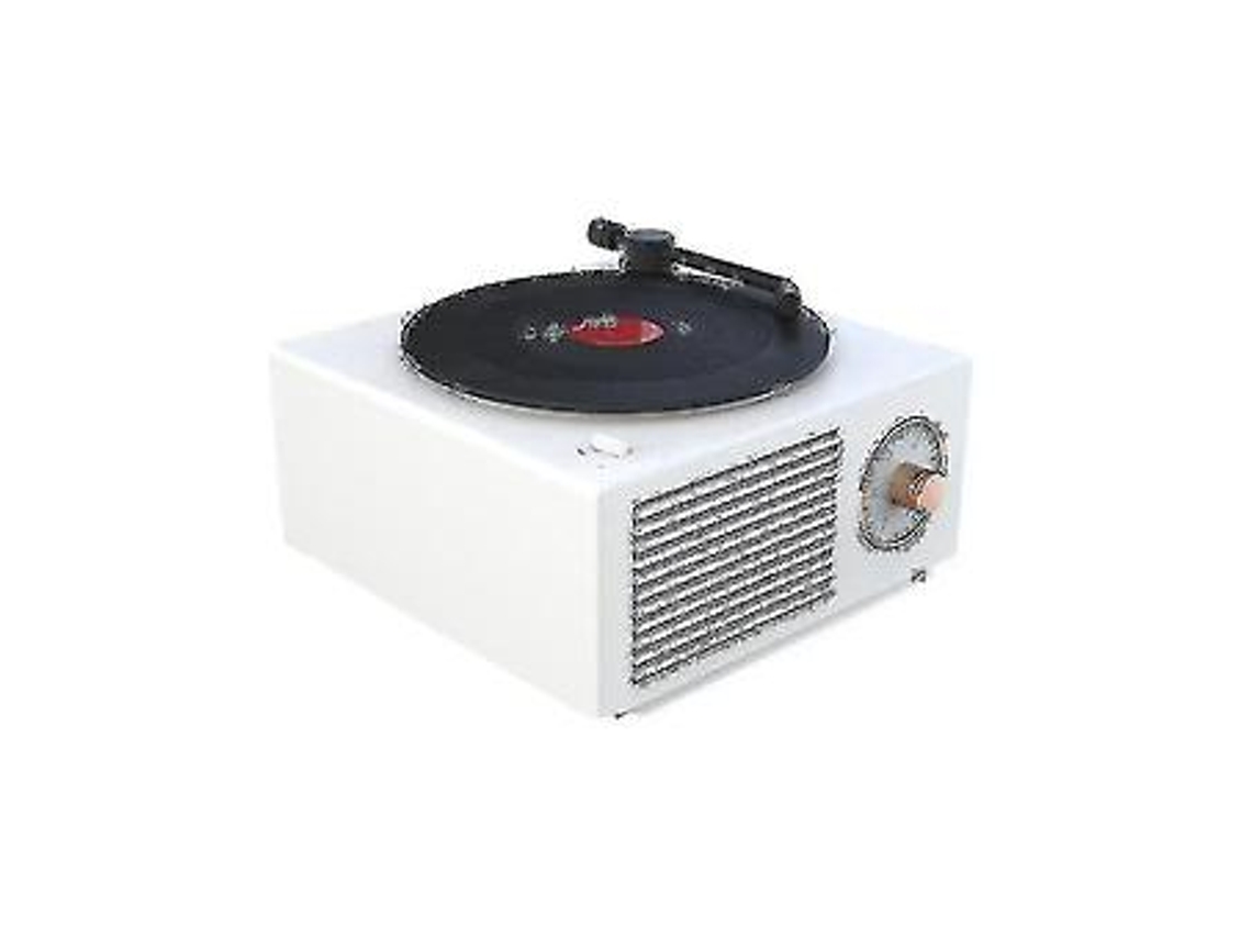 Alto Falante De Toca Discos Bluetooth Compatível Com V5.0 Vinil Toca Discos Estéreo Vintage Alto Falante Portátil Whi Slowmoose