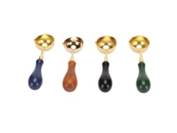 4 Colheres Antigas Para Derreter Cera Com Cabo De Madeira, Colheres Elegantes Para Selar Cera, Ideais Para Artesanato, Presentes E Embalagens.