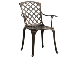 Maison Exclusive - Cadeiras De Jardim 4 Pcs Alumínio Fundido Bronze