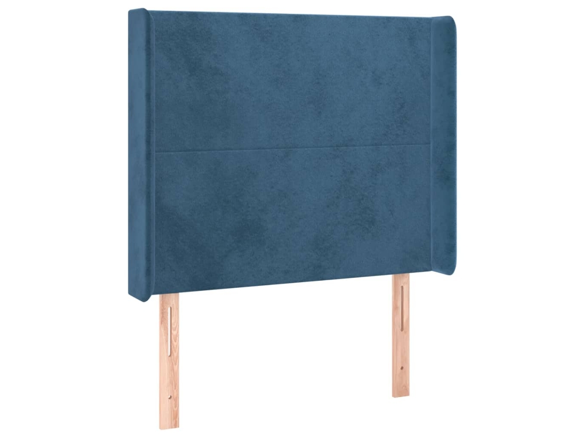 Headboard, Headboards Vidaxl Azul Veludo (93 X 16 X 118/128 Cm)