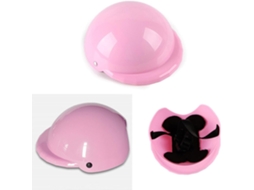 Capacete Rosa De Proteção Estimação Com Ajuste Regulável E Abs