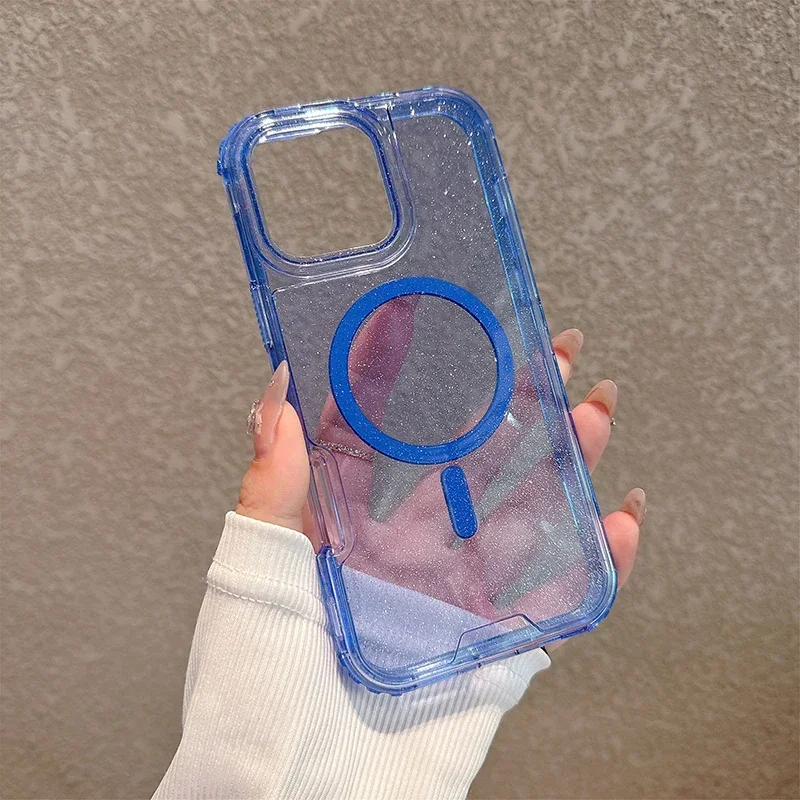 (azul, Iphone 17) Capa Rígida Magnética, Compatível Com Carregamento Sem Fio Magsafe, Capa Protetora À Prova De Choque.