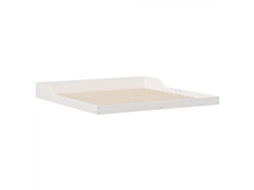 Conjunto 1 Estrado De Cama Plataforma Vidaxl Branco Madeira De Pinho Maciça (200 X 200 Cm)