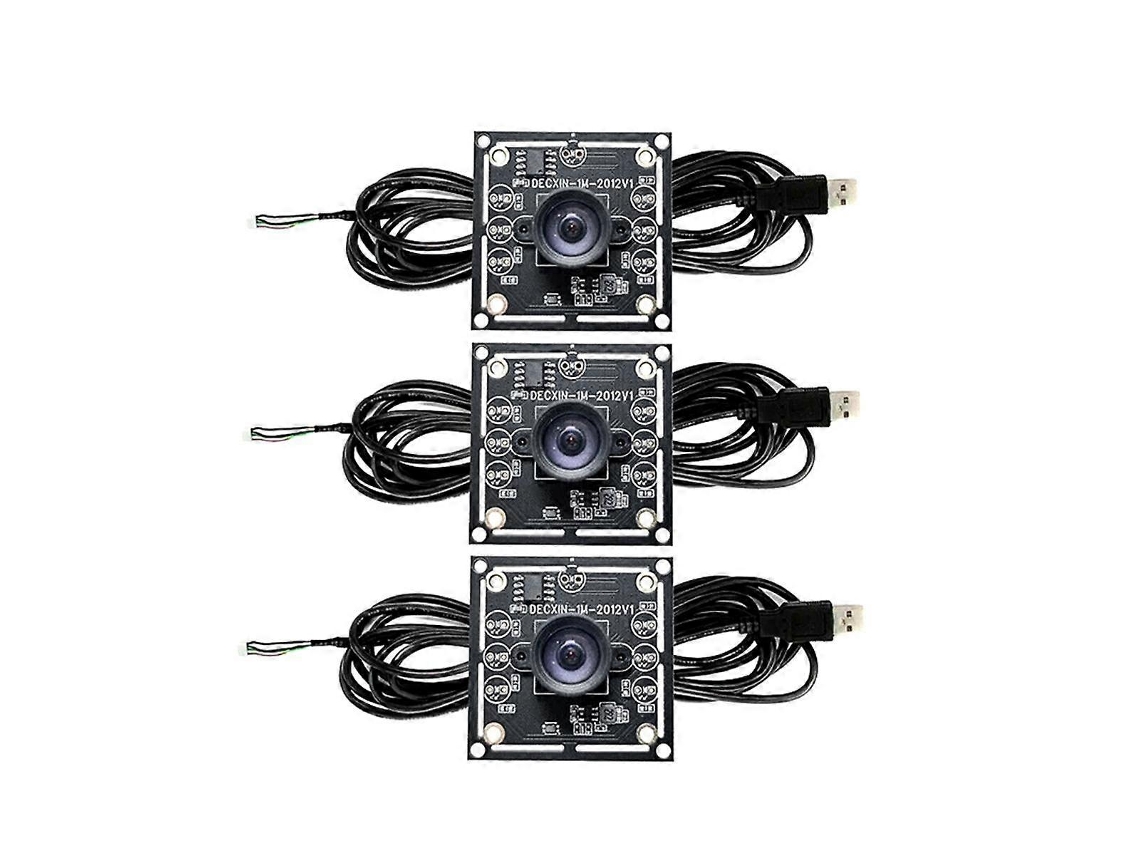 Módulo De Câmera 3 Peças 100 Graus 1mp Ov9732 1280x720 Usb Driver Grátis Foco Manual, Com Cabo De 2 Metros Aquaforge
