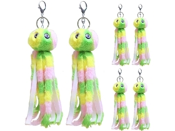 Conjunto De 6 Pingentes Polvo Pelúcia Fofos, Perfeitos Para Bolsas,