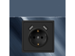 Tomada embutida com 3 tomadas e 2 USB, proteção contra sobrecarga, 5v 2.1a BRILVIBERA