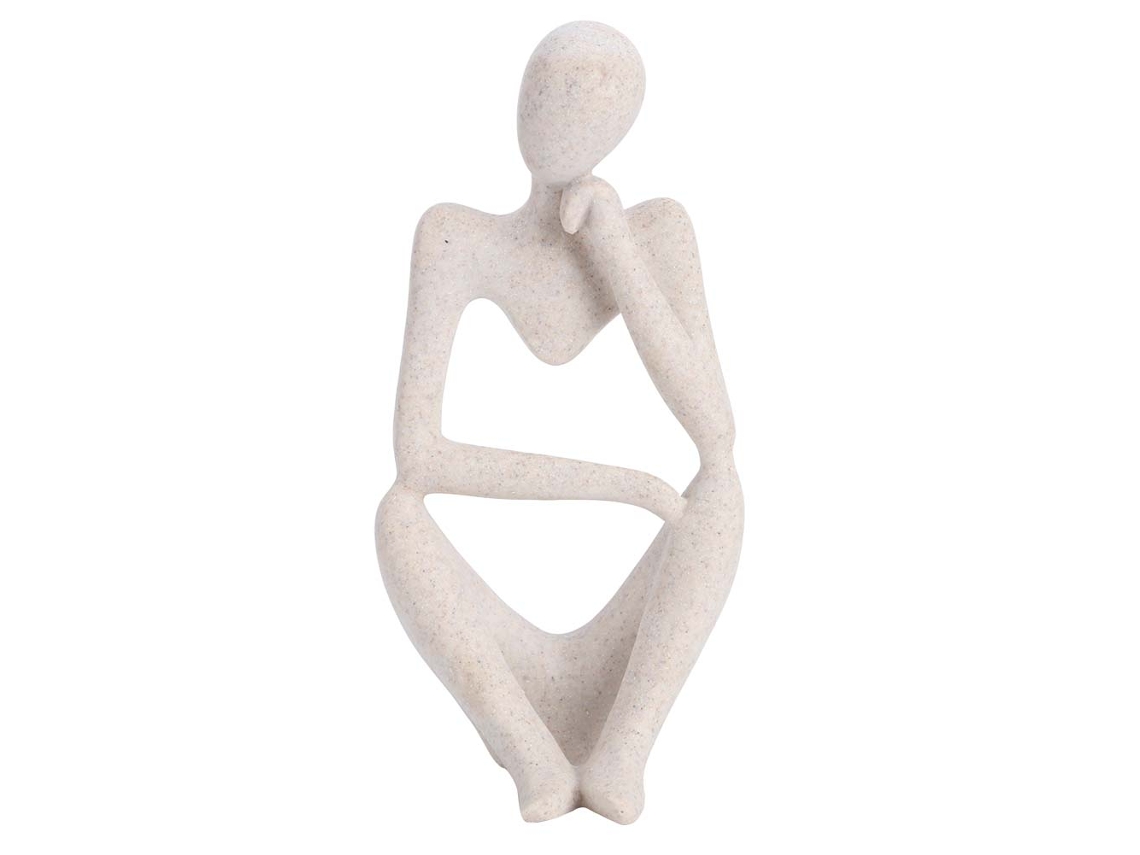 Figura de Resina Meditando, Adorno de Casa Artesanal | S/MARCA