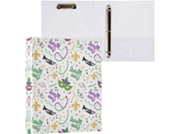 Pasta de 3 Argolas para Papel Tamanho Carta , Organizador Redondas com Prancheta, Prancheta Ma (27,9 X 21,6 Cm)