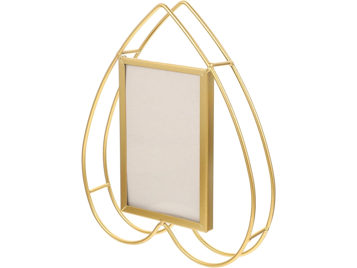 Pequeno Porta Retratos Giratório Ferro Dourado Suporte Fotos Ideal Quarto Estar Decoração Multifuncional Mesa GOKOCO