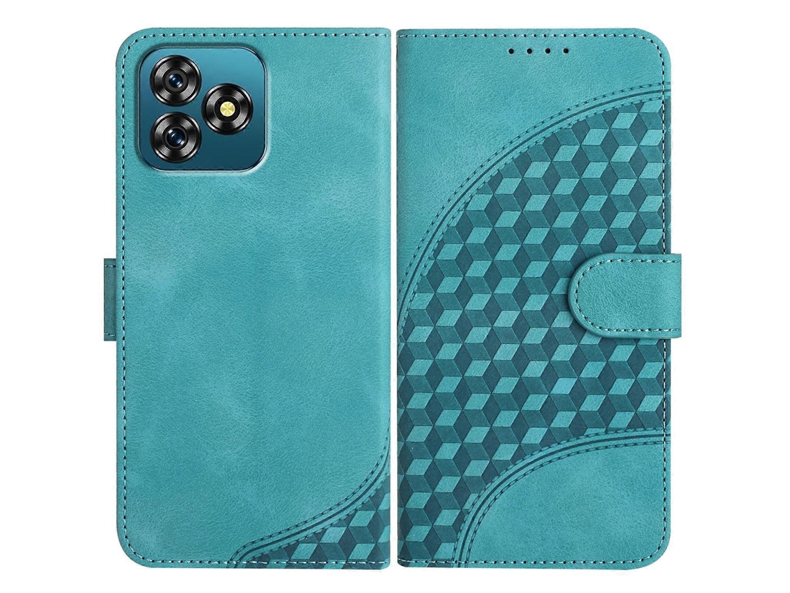 Capa De Couro Para Celular Com Estampa De Cabeça De Elefante E Cordão
