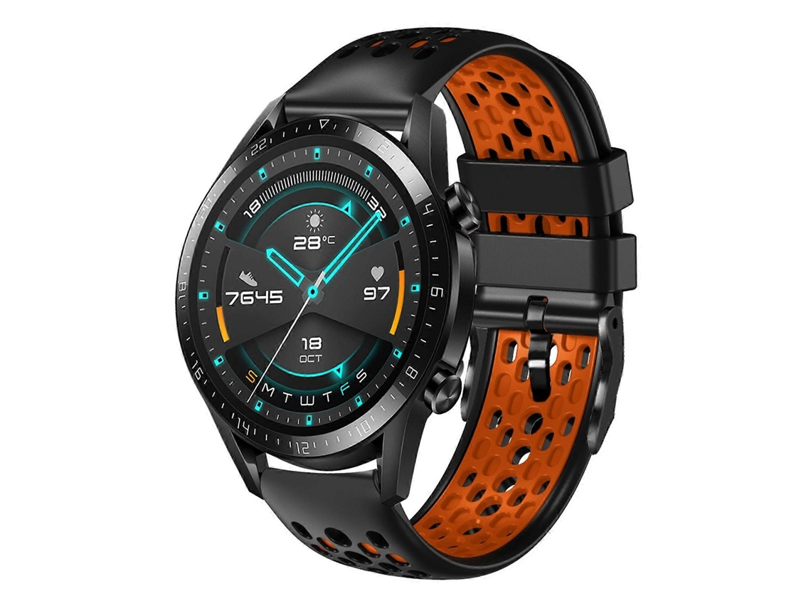 Lurelia Pulseira De Silicone Respirável Bicolor, Compatível Com Huawei Watch Gt2 (46 Mm E 22)