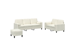 Sofa Set, Sofa Sets Vidaxl Creme Veludo (n/a)