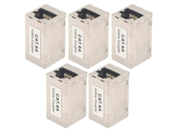 Pacote Com 5 Adaptadores Ethernet Cat6 A Para Cabo Patch Com Conector Rj45 Aquaforge