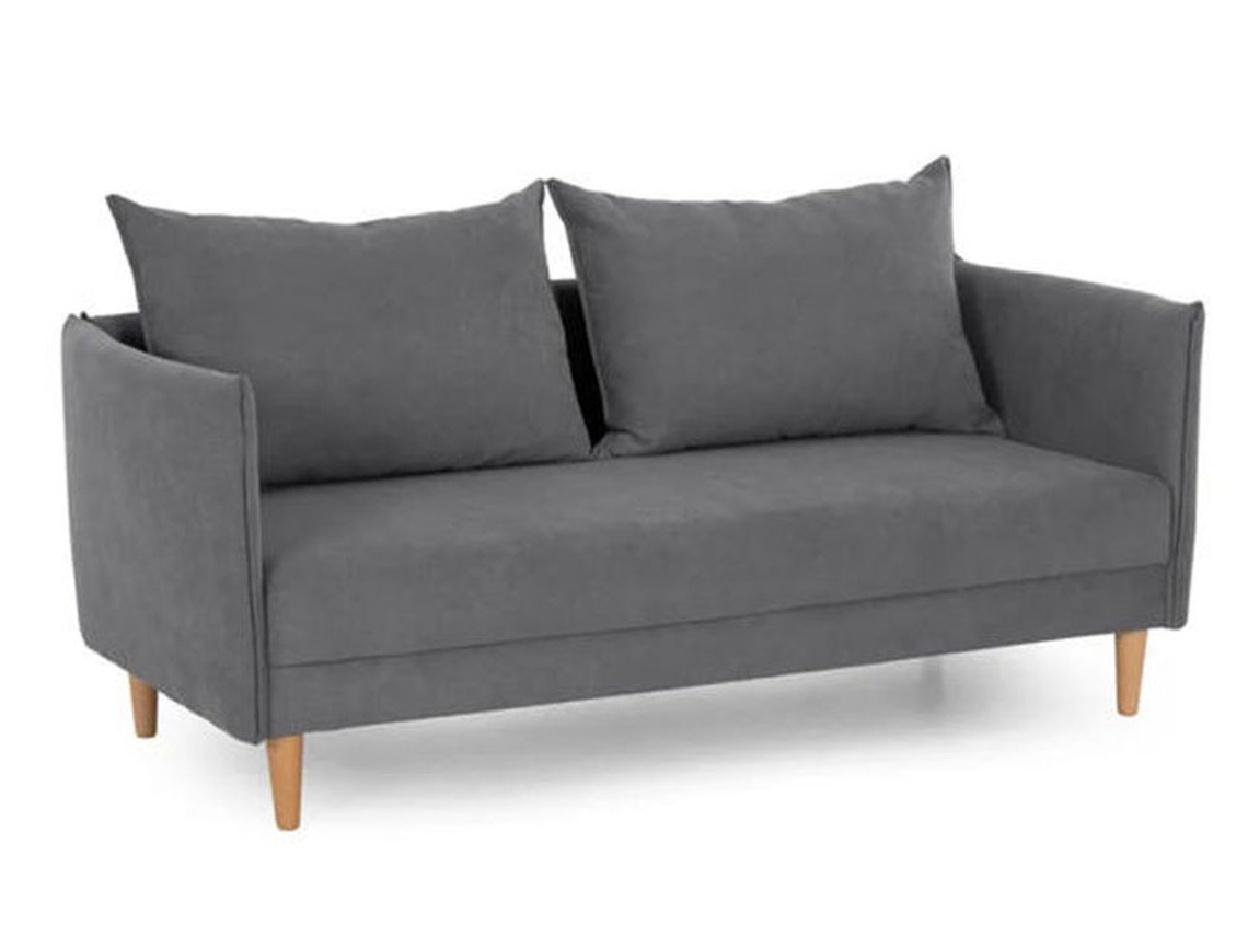 Sofá 3 Lugares BUDWING Melanie Cinza Escuro (187 x 62 x 93 cm)