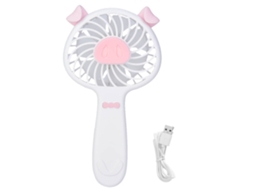 Ventilador Portátil Usb Recarregável 3 Velocidades Branco