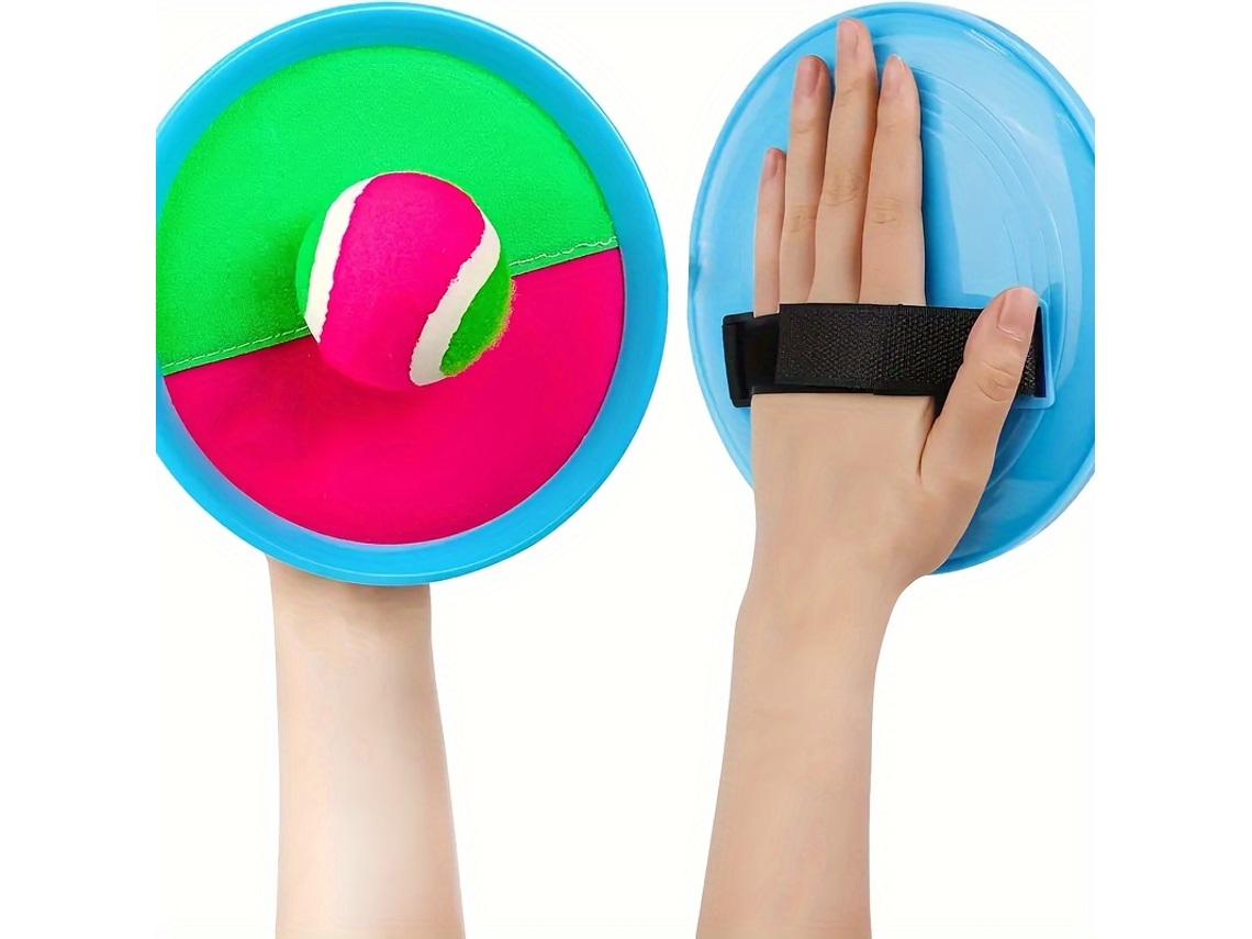 Conjunto De Brinquedos Com Bola Pegajosa - 2 Raquetes E 1 Bola, Ideal Para Brincar Ao Ar Livre, Praia Quintal, Acessórios O Ocean -aquaforge