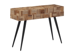 Console Table, Console Tables Vidaxl Cinzeto Teca (110 X 34 X 80 Cm)