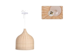 Luminária Pendente, Design Em Rattan Feita à Mão, Compatível Com Dimerização, 35cm, 1pcs Sem Lâmpada Oem (e27)