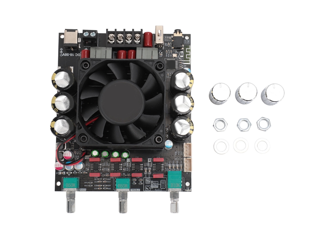 Placa Amplificadora Bluetooth ZK 3002T TPA3255 de 300W+300W con ajuste de graves y agudos, entrada AUX y USB | S/MARCA