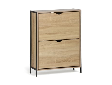 Sapateira Moblekit Castanho Preto Madeira Metal 65 X 24 X 80 Cm