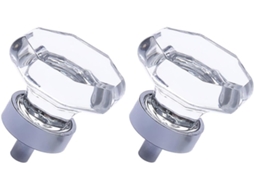 Conjunto De 2 Maçanetas Cristal Estilo Europeu Em Fundição Maciça Para Casa