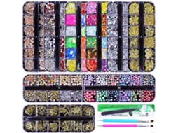 Decorações SFUSHOS para Unhas, 13 Peças com Base e Acessórios