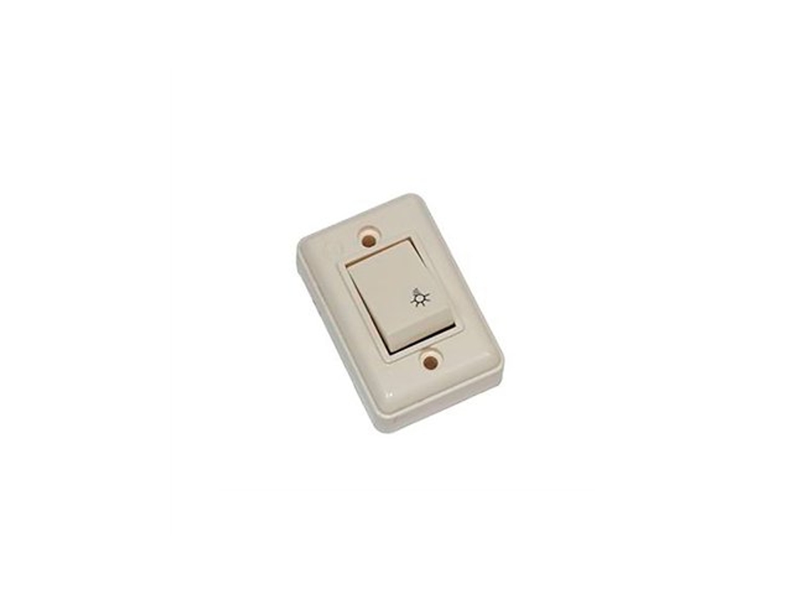 Botão De Pressão De Superfície 6 A 250 V Branco Marfim Bf (envolto Em Filme Plástico)